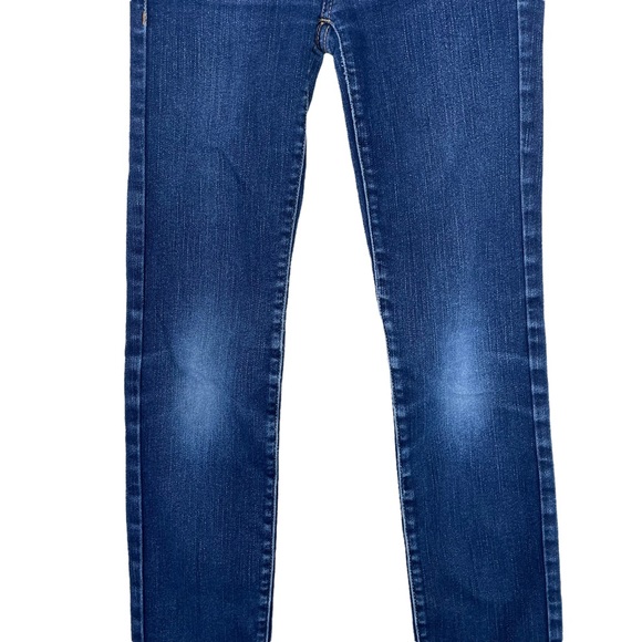 American Eagle Outfitters AEO Skinny Stretch Size 0 Dark Blue Wash 5-Pockets Low - Picture 7 of 14